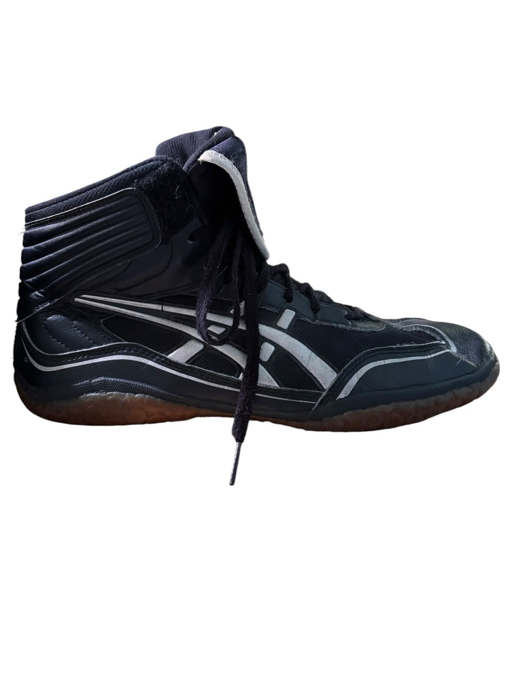 ASICS Unrestrained Black/Silver JY302 Wrestling Shoes - Men’s Sz 11 - Picture 7 of 12